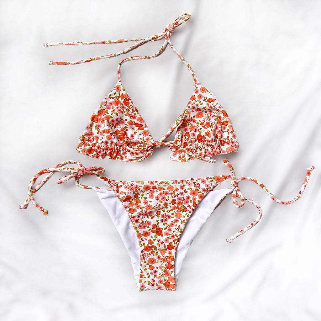 Ruffle Top - Orange Bloom