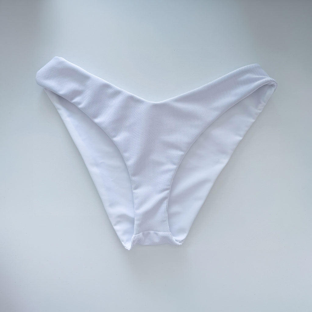 Classic Bottom - Ribbed White
